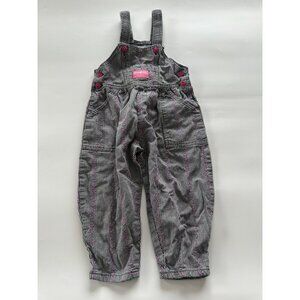 VTG OshKosh B'gosh Floral Carousel Horse Patch Overall Romper 3T Made In USA